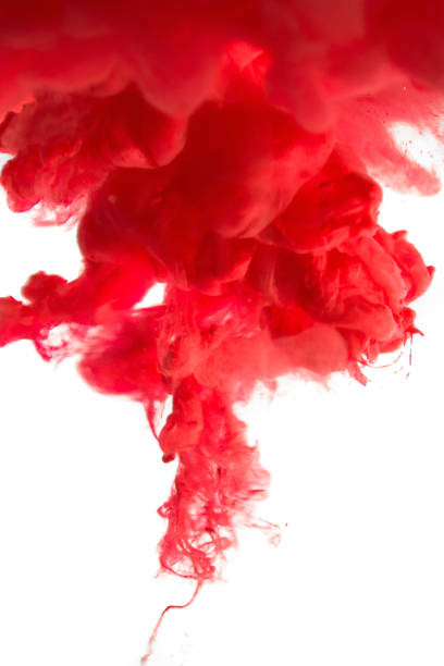 istock red ink in water isolated on white background 682564308