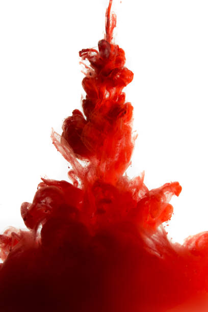 istock red ink in water isolated on white background 682564560