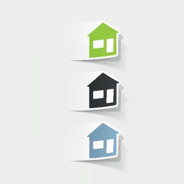 Vector illustration of realistic design element: house