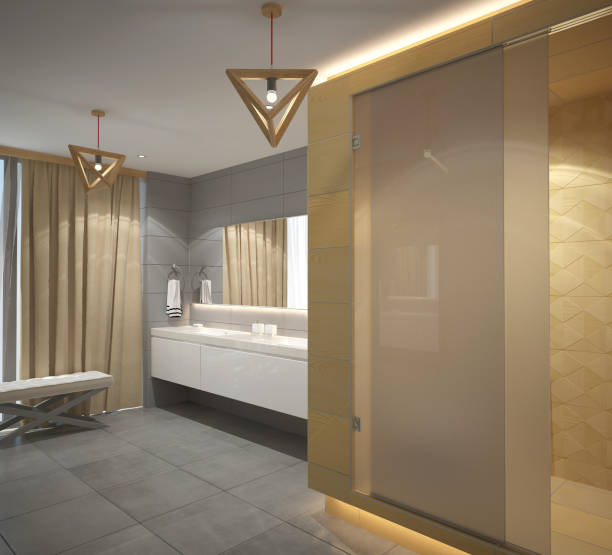 istock 3d rendering of a toilet hall interior design 682578572