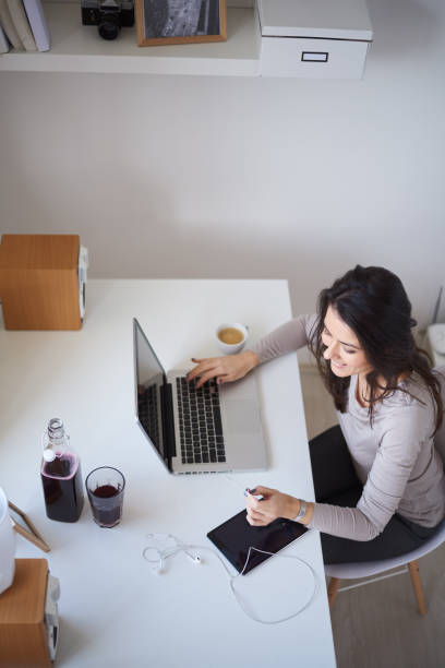 istock Caucasian woman in home office 682582542