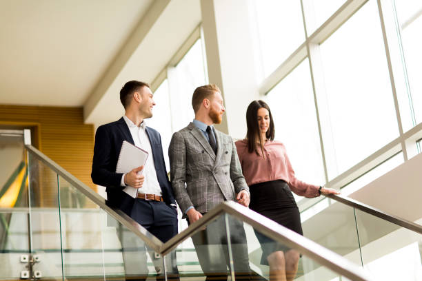 istock Business partners analyze the business results in modern office 682582696