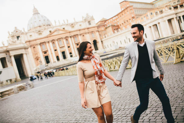istock Loving couple in the Vatican, Italy 682589038