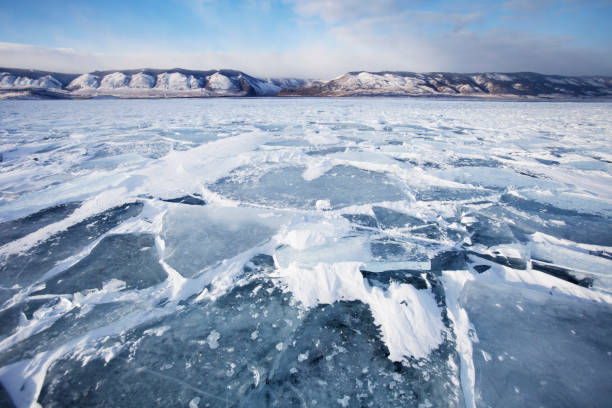 istock Lake Baikal ice. Winter landscape 682592386