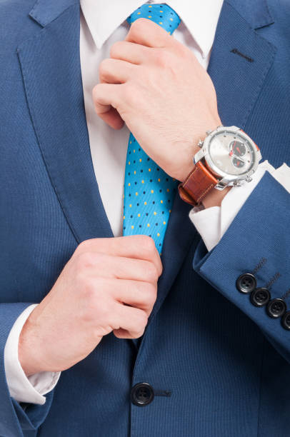 istock Modern man in casual clothes with elegant watch 682593218
