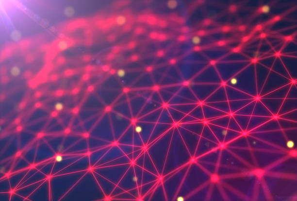 istock Futuristic technology background. Plexus triangle futuristic fantasy. 3D rendering. 682593400