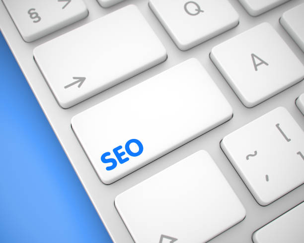 istock SEO - Inscription on White Keyboard Button. 3D 682600494