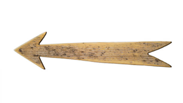istock Wooden Arrow Sign Isolated On White Background 682600748
