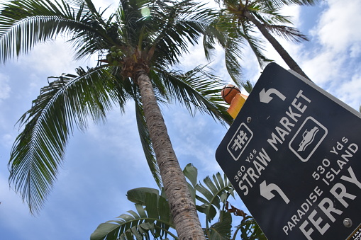 Nassau bahamas street sign