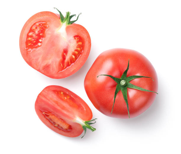 tomate-de-rosa isolado no fundo branco - tomato heirloom tomato vegetable isolated - fotografias e filmes do acervo