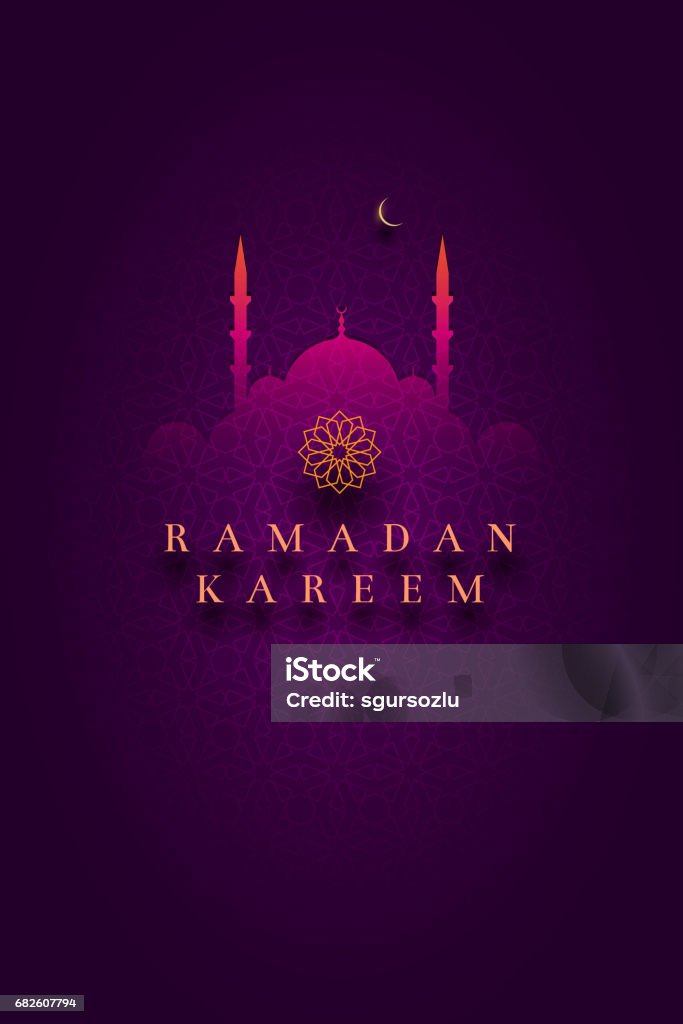 Islamische Grußkarte Design für Ramadan Kareem - Lizenzfrei Ramadan Vektorgrafik