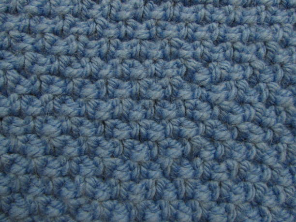 istock Texture of knitted fabric blue woolen thread 682607836