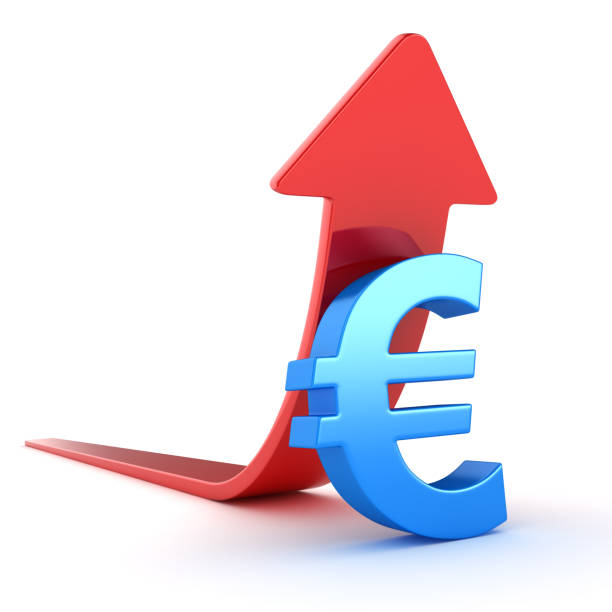 istock Euro Symbol and Red Arrow 682617366