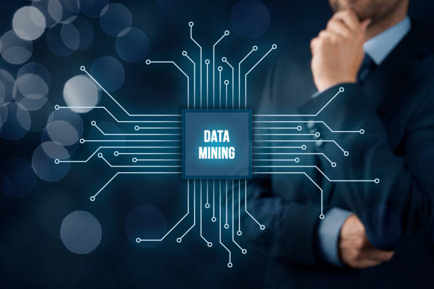 concepto de extracción de datos - minería de datos fotografías e imágenes de stock