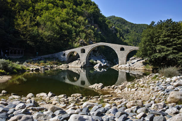 istock Amazing view of Devil's Bridge,  Rhodopes mountain and Arda river, Bulgaria 682618630