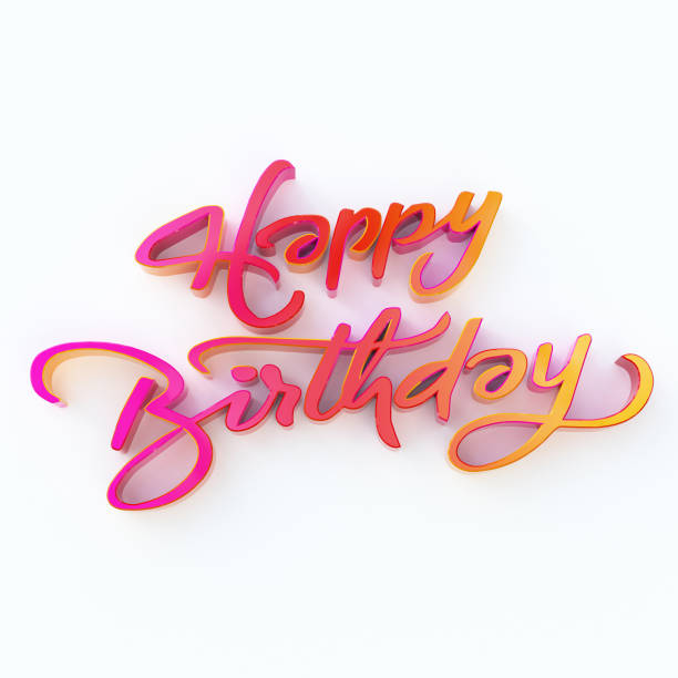 Happy Birthday Color letters 3d illustration happy birthday трёхразмерный stock pictures, royalty-free photos & images