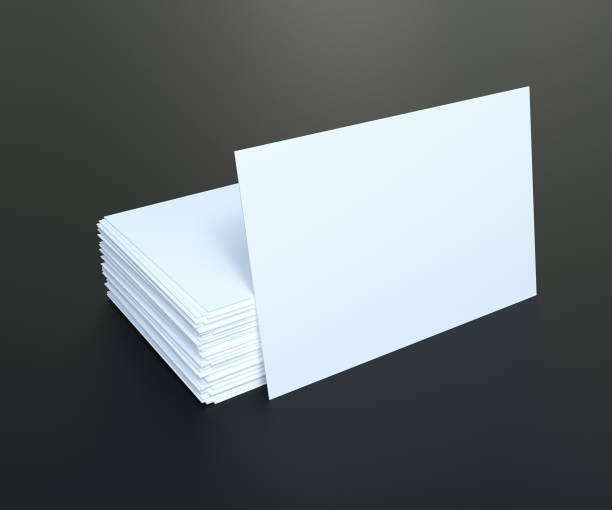 Blank white business cards Blank white business cards бумага stock pictures, royalty-free photos & images