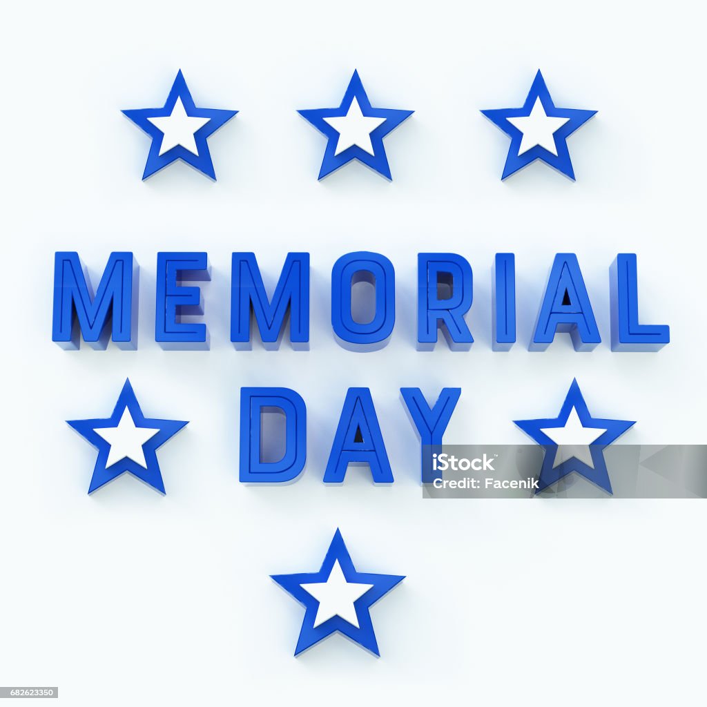Happy Memorial Day USA No People Stock Photo