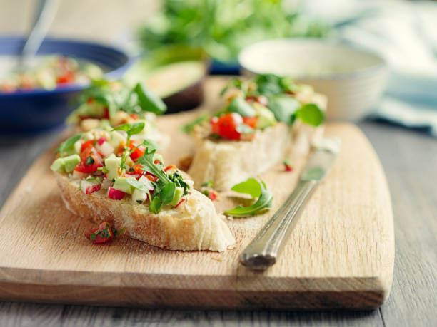 istock Healthy Vegetarian bruschetta 682627802