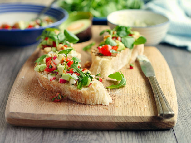 istock Healthy Vegetarian bruschetta 682627816