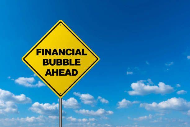 istock Financial Bubble Ahead - Road Warning Sign 682628018
