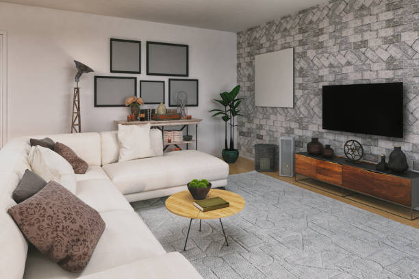 istock Modern family living room 682628056