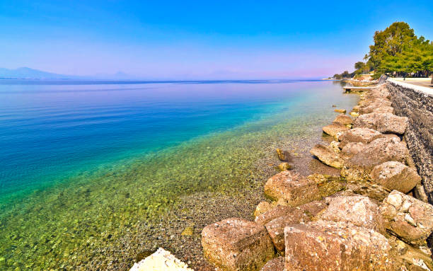 landscape of Loutraki beach Greece