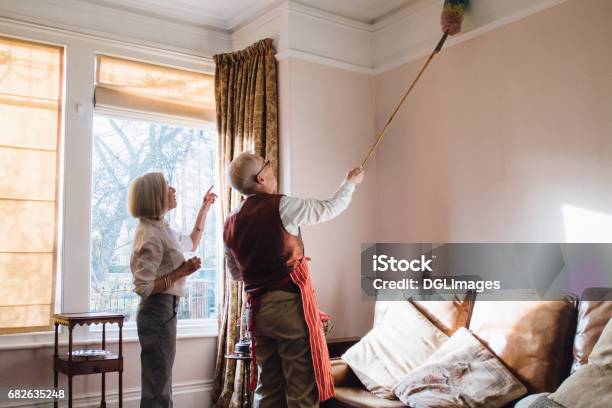 Youve Missed A Spot Stock Photo - Download Image Now - Duster, Cleaning, Senior Adult