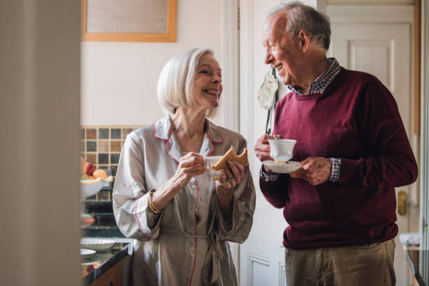 istock Happy Couple In The Morning 682635712