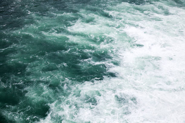 istock Stormy sea, deep blue water with foam 682646034