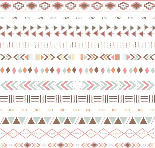 Native Rivvon Border 60+ Native American Border Designs Clip Art Stock Illustrations ...
