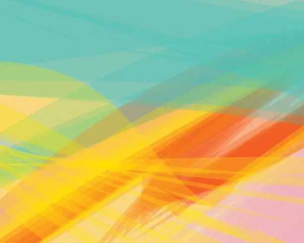 Vector illustration of Colorful abstract vector background banner, transparent wave lin