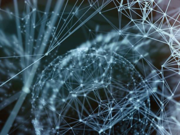 istock Abstract technology network mesh and destroy sphere cyber geometry orb and polygonal lines and dots. Futuristic Technology, digitally generated image, 3d rendering 682664956