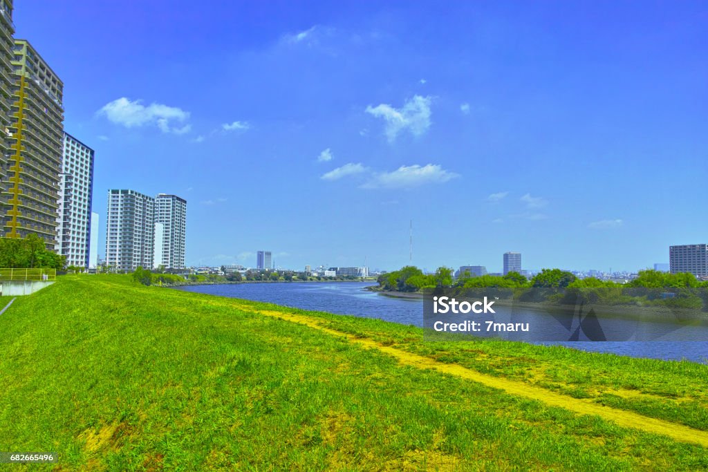 Riverside apartment Riverside Apartments Riverbank Stock Photo