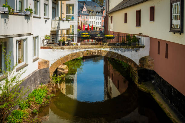 istock small bridge at City Saarburg 682669472