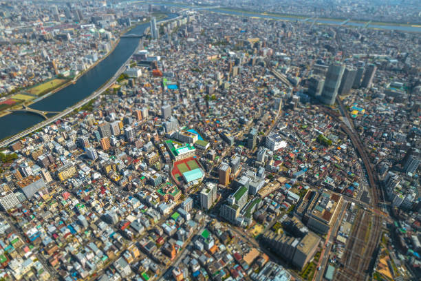 Tokyo skyline and Sumida River