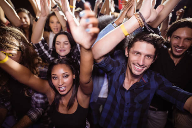 istock Full frame shot of crowd at nightclub 682693080
