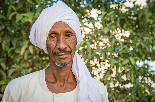 Khartoum, Sudan, December 18th December: Sudanese man on a street on Khartoum