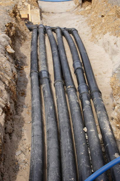 istock Empty pipes for electricity and water pipes 682697418