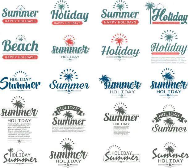 Vector illustration of summer sign