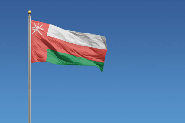 Flag of Oman stock photo