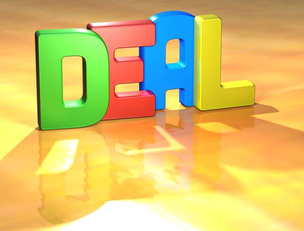 istock Word Deal on yellow background 682703216