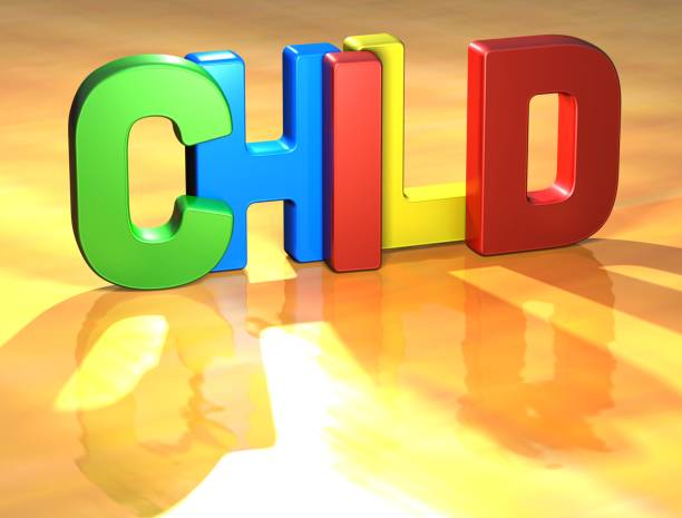 istock Word Child on yellow background 682703278