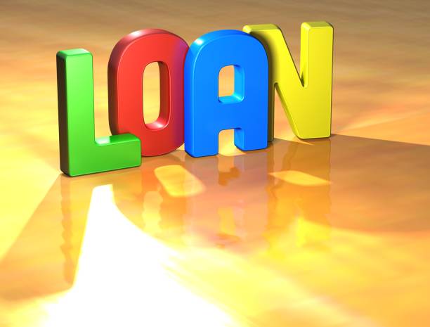 istock Word Loan on yellow background 682703288