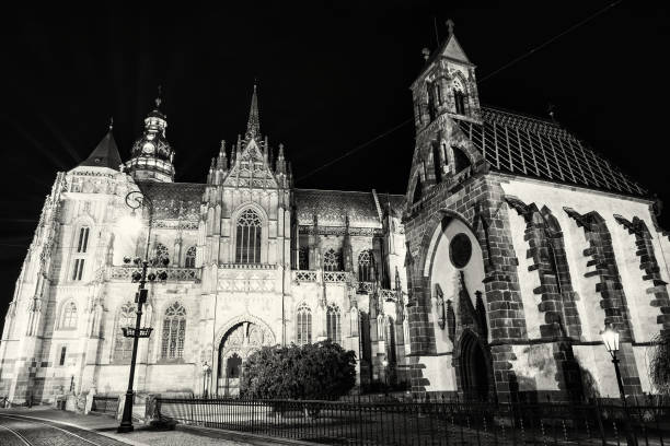 istock St. Elisabeth cathedral and St. Michael chapel in Kosice, colorless 682703338