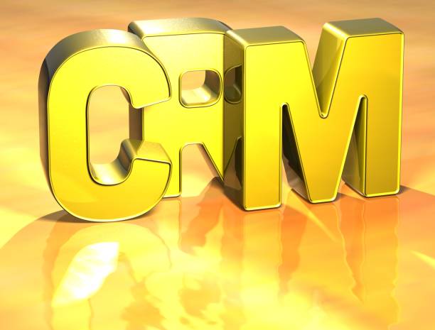istock 3D Word CRM on gold background 682715880