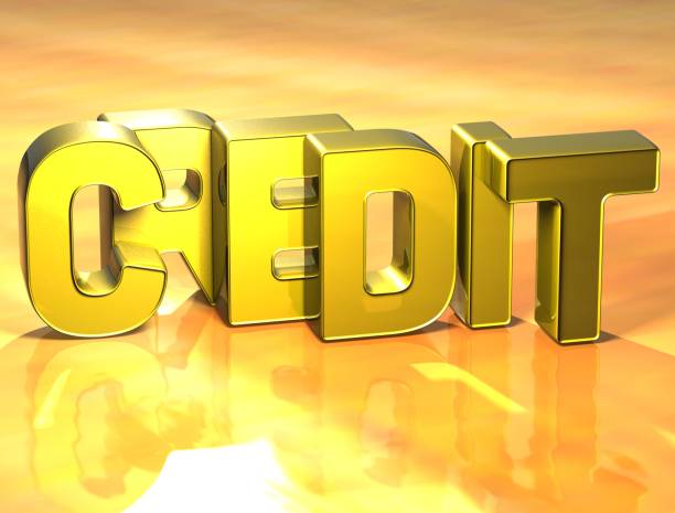 istock 3D Word Credit on yellow background 682716896