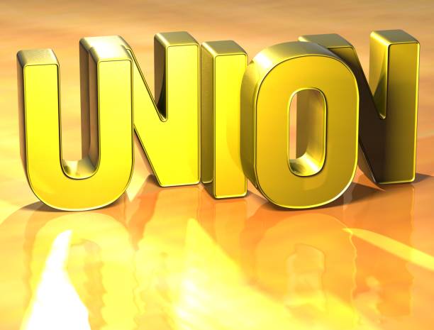 istock 3D Word Union on yellow background 682716934