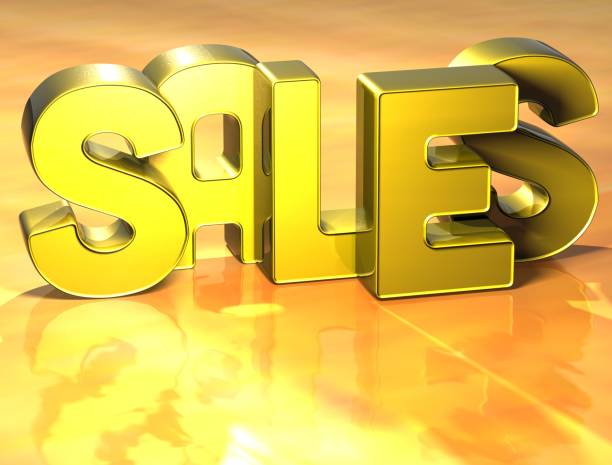 istock 3D Word Sales on yellow background 682717000