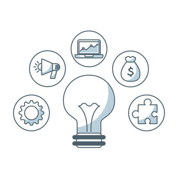 ilustrações, clipart, desenhos animados e ícones de ícones de negócios conjunto isolado - infographic icon set finance symbol